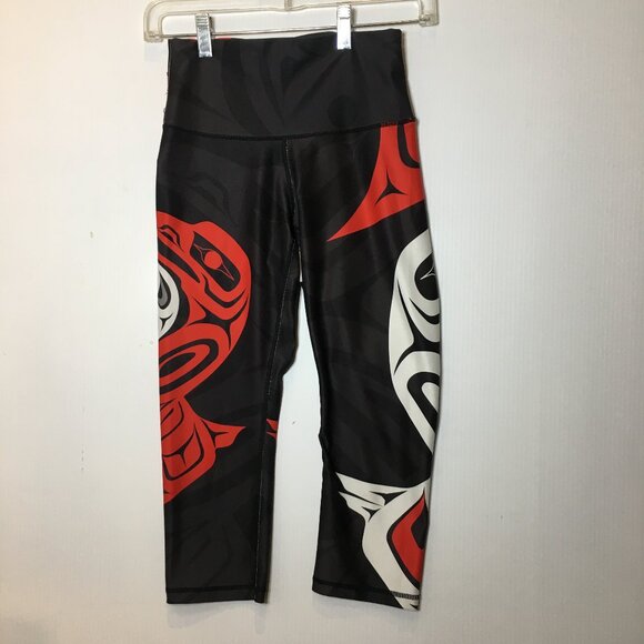 NoMiNoU Womens Indigenous Art Active Leggings - Size XXS - Pre-owned - YY9HKC - Picture 1 of 5